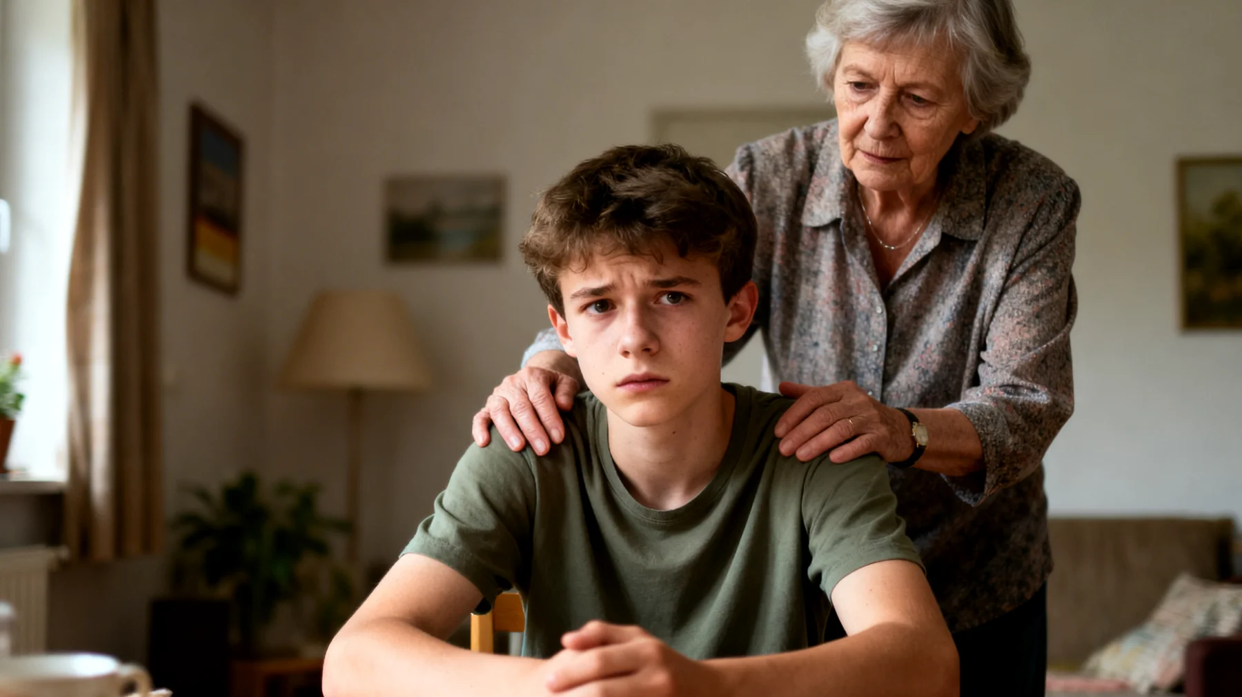 Die Großmutter neigt dazu, ihre erwachsenen Enkelkinder übermäßig zu beschützen und zu umsorgen, indem sie ständig in deren Entscheidungen eingreift, ihnen Aufgaben abnimmt und keine echte Autonomie zulässt – aus Angst, sie könnten scheitern oder sich verletzen."