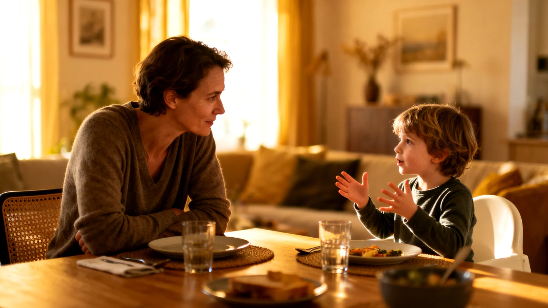 Die Eltern haben zunehmend Schwierigkeiten, eine offene und effektive Kommunikation mit ihren kleinen Kindern aufzubauen. Sie fühlen sich oft missverstanden oder wissen nicht, wie sie sich altersgerecht ausdrücken sollen, sodass die Kinder sich nicht gehört oder verstanden fühlen. Dies führt zu Frustration auf beiden Seiten und einer wachsenden emotionalen Distanz innerhalb der Familie."