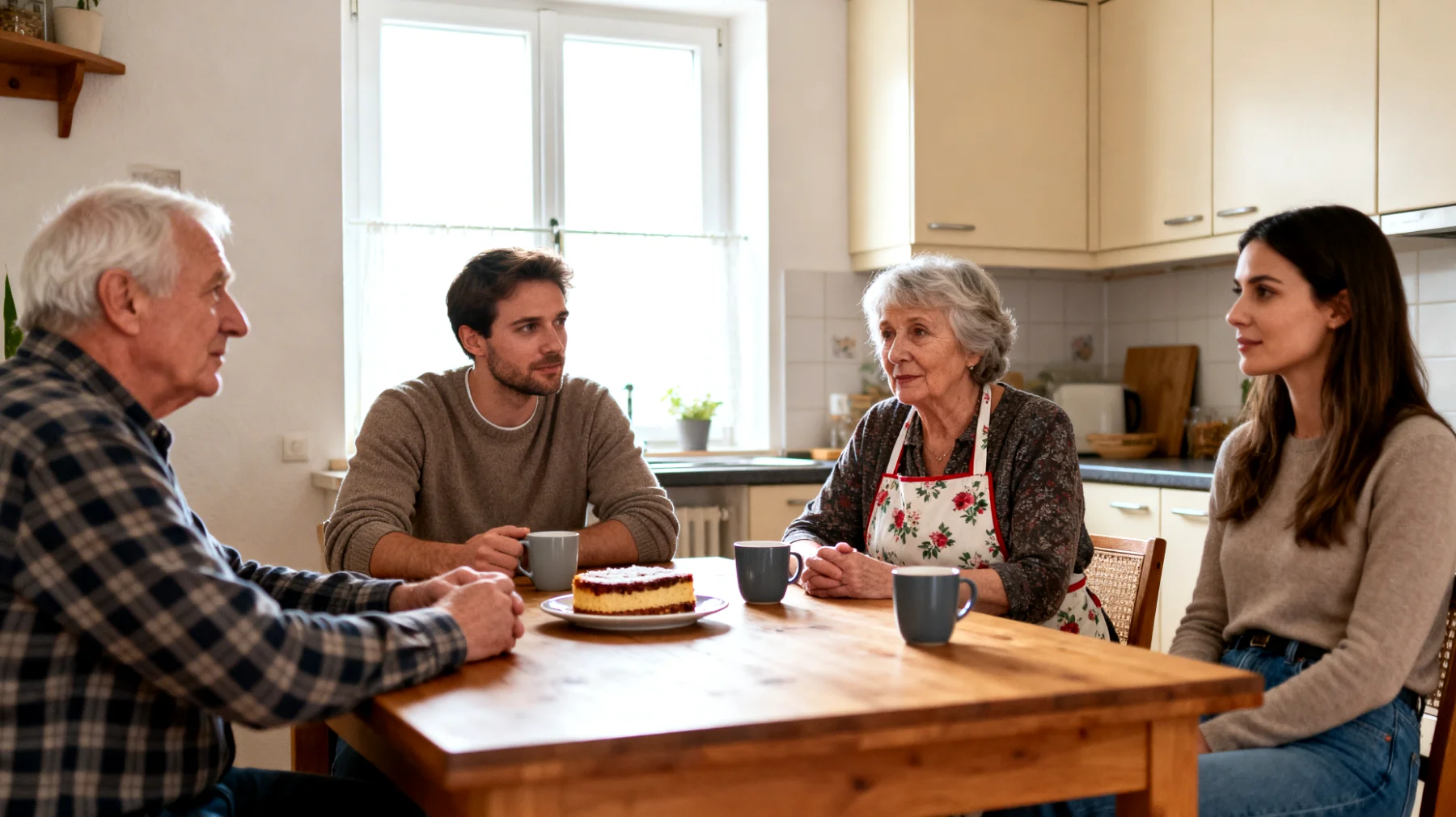 Die Großeltern erleben zunehmende Spannungen mit anderen Familienmitgliedern (Eltern der jungen Erwachsenen, Schwiegerkinder, andere Verwandte) über ihre Rolle im Leben der Enkelkinder. Es entstehen Konflikte darüber, wie viel Einfluss die Großeltern haben dürfen, welche Werte sie vermitteln und wie oft der Kontakt stattfindet – was die Beziehung zu den Enkeln belastet und gefährdet."