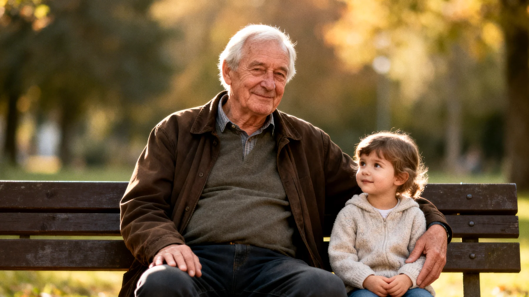 Der Großvater macht sich intensive Sorgen um die Zukunft seines Enkelkindes und fragt sich, ob das Kind in der heutigen unsicheren Welt erfolgreich und glücklich sein wird. Diese ständige Angst führt dazu, dass er das Kind unter Druck setzt, übermäßig kontrolliert oder im Gegenteil übermäßig beschützt, was die natürliche Entwicklung und das Selbstvertrauen des Kindes beeinträchtigen kann."