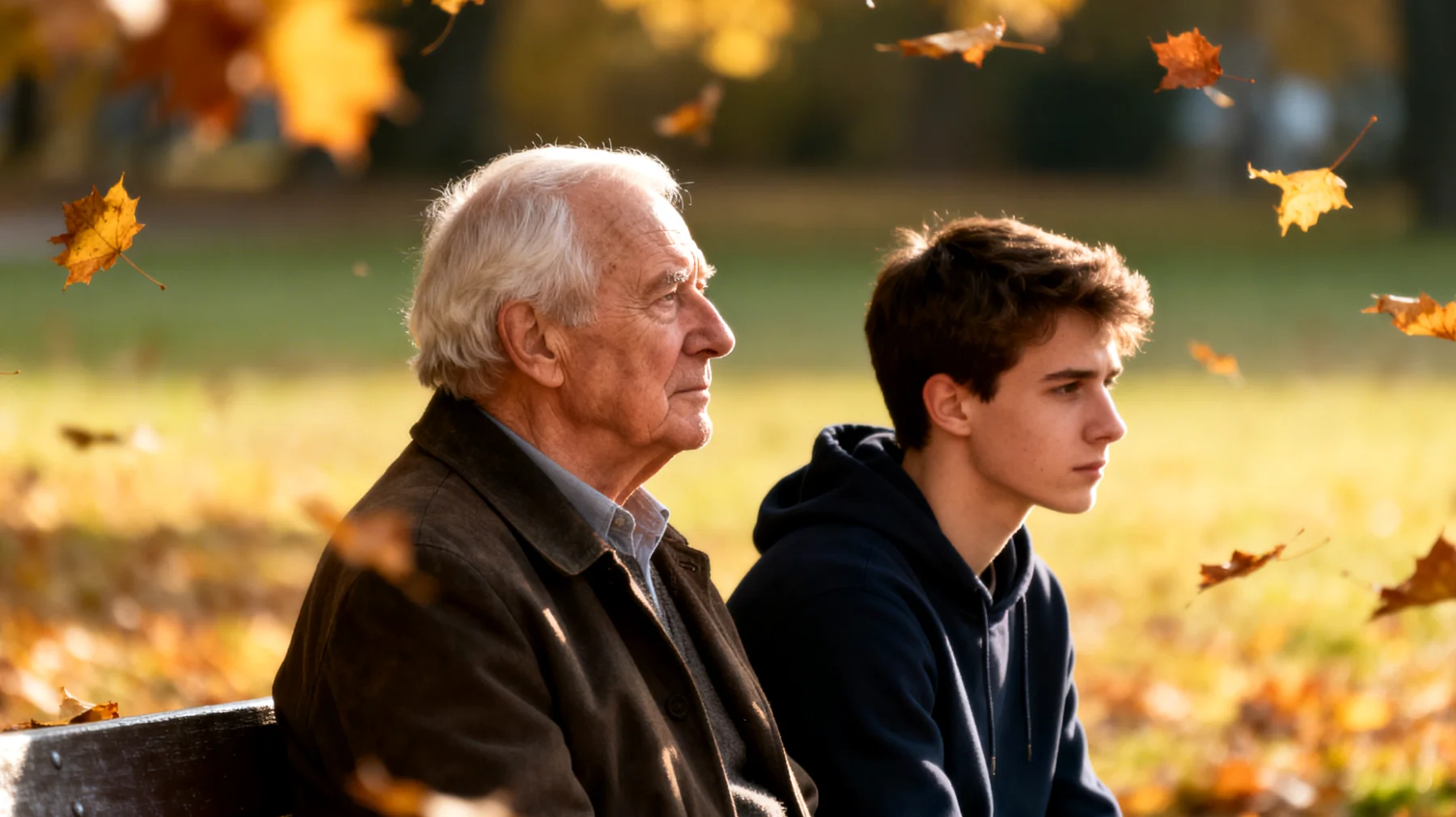 Der Großvater beobachtet mit wachsender Sorge, dass sein junger erwachsener Enkel bzw. seine junge erwachsene Enkelin jegliche Motivation für Studium oder berufliche Weiterentwicklung verloren hat. Trotz offensichtlicher Fähigkeiten zeigt der junge Erwachsene wenig Interesse daran, sich anzustrengen oder Ziele zu verfolgen, was zu wachsender Spannung und Hilflosigkeit im Großvater führt."