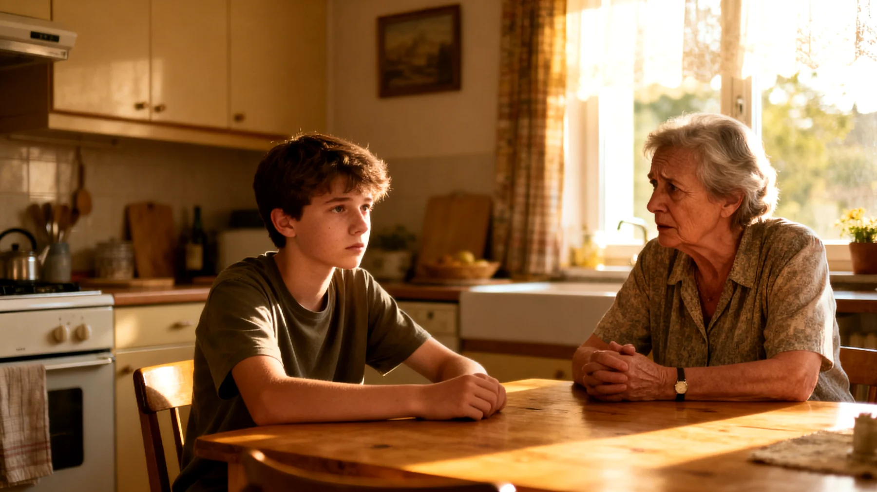 Der Großvater bemerkt, dass sein Enkelkind (Jugendlicher) zunehmend die Schule vernachlässigt, keine Motivation zeigt, Hausaufgaben zu machen, und bei schulischen Aufgaben schnell aufgibt. Er versucht zu helfen, stößt aber auf Gleichgültigkeit und Ablehnung, und weiß nicht, wie er den Enkel wieder für das Lernen begeistern kann, ohne Konflikte zu erzeugen."