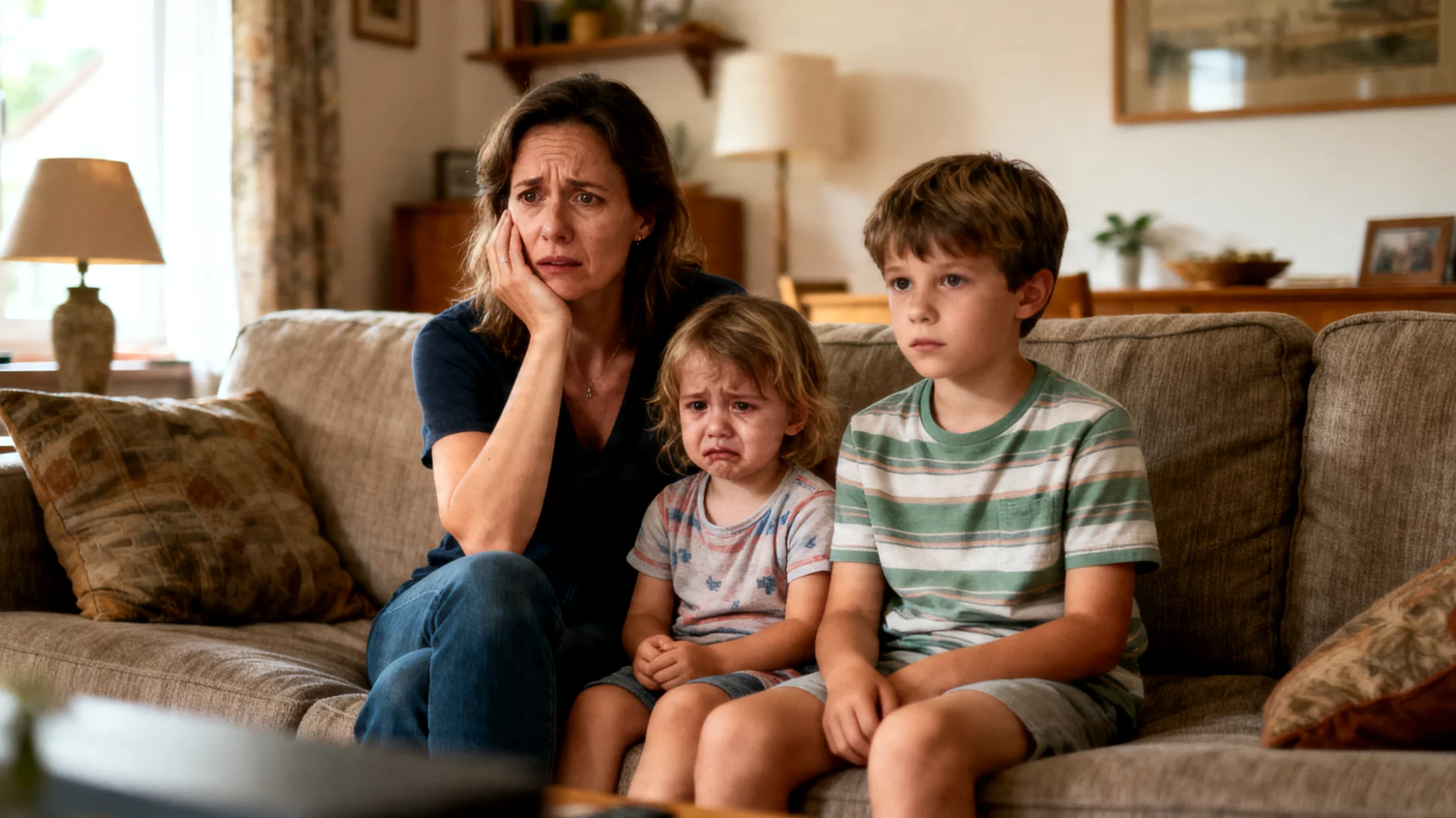 Die Mutter bemerkt, dass ihr jüngeres Kind zunehmend eifersüchtig auf das Geschwisterkind reagiert, das ihrer Meinung nach mehr Aufmerksamkeit, Lob oder Privilegien erhält. Diese Rivalität äußert sich in häufigen Streitereien, provokativem Verhalten gegenüber dem Geschwister und dem wiederholten Vorwurf: 'Du liebst ihn/sie mehr als mich.' Die Mutter fühlt sich zerrissen und weiß nicht, wie sie beiden Kindern gerecht werden kann, ohne das Gleichgewicht in der Familie zu gefährden."