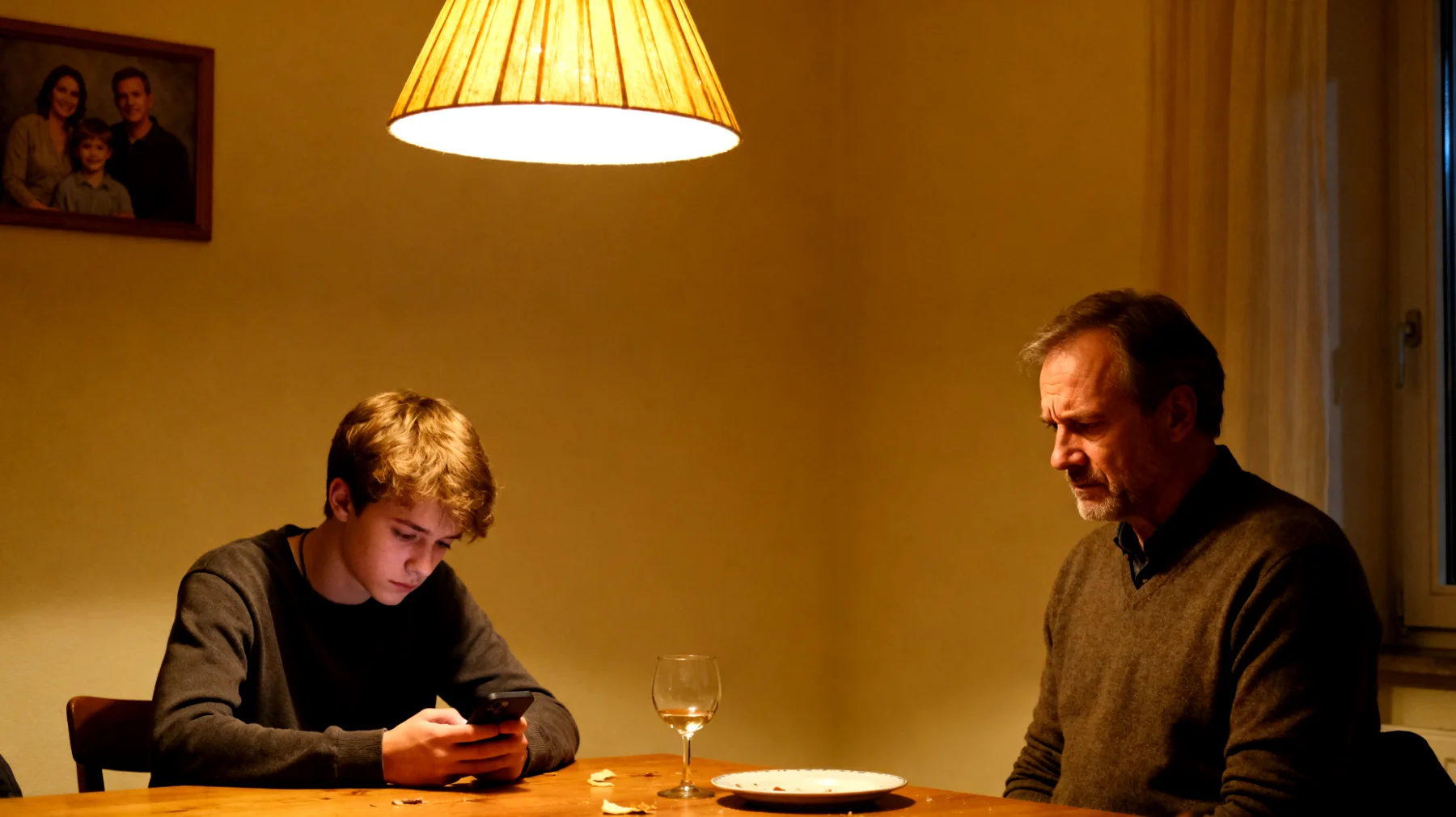 Der Vater fühlt sich emotional von seinem jungen erwachsenen Kind distanziert und bemerkt, dass tiefe Gespräche über Gefühle, Sorgen oder persönliche Erlebnisse kaum noch stattfinden. Trotz physischer Anwesenheit bleibt die emotionale Verbindung oberflächlich, und der Vater weiß nicht, wie er einen echten, offenen Dialog initiieren kann, ohne abgewiesen oder missverstanden zu werden."